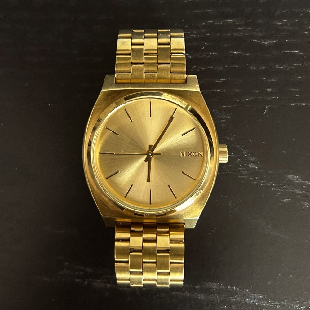 Nixon Time Teller Watch, All Gold